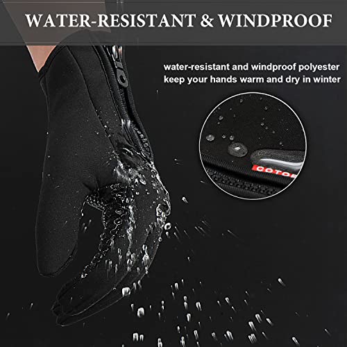 COTOP Winter Warm Gloves for Men Women, Outdoor Windproof Work Running Cycling Hunting Climbing Sport Smartphone Touchscreen Gloves for Gardening, Builders, Mechanic(S)