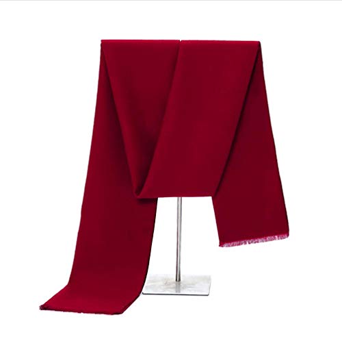 MMYOMI Mens Super Soft Cotton & Silk Knitted Scarves Pure Color Neck Wrap for Autumn and Winter