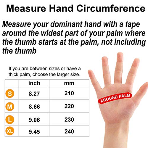 OZERO Thermal Gloves, Mens & Womens Deer Leather Winter Gloves for Cycling and Running, L, Black