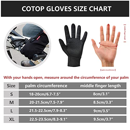 COTOP Winter Warm Gloves for Men Women, Outdoor Windproof Work Running Cycling Hunting Climbing Sport Smartphone Touchscreen Gloves for Gardening, Builders, Mechanic(S)