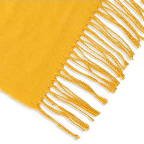 vimate Fashion Yellow Scarf, Classic Cashmere Feel Winter Scarf Super Soft Collection(UK-Yellow)
