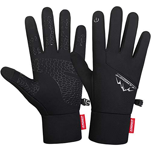 coskefy Touch Screen Gloves Thermal Gloves Windproof Anti-slip Cycling Gloves Winter Running Gloves for Men Women Biking Walking Riding Sports