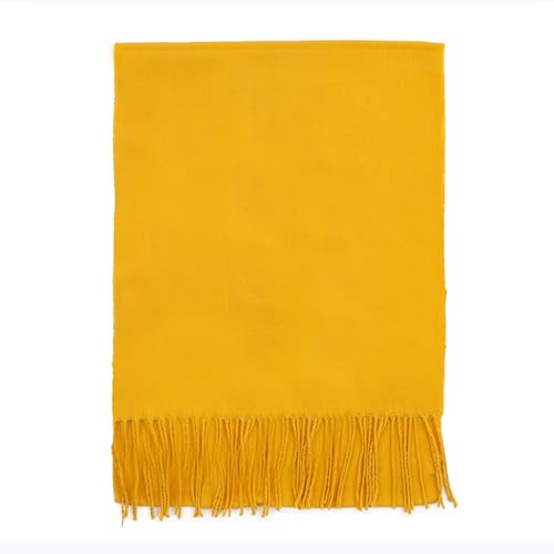 vimate Fashion Yellow Scarf, Classic Cashmere Feel Winter Scarf Super Soft Collection(UK-Yellow)