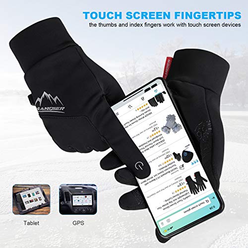 coskefy Touch Screen Gloves Thermal Gloves Windproof Anti-slip Cycling Gloves Winter Running Gloves for Men Women Biking Walking Riding Sports