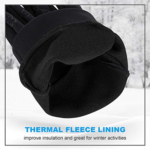 coskefy Touch Screen Gloves Thermal Gloves Windproof Anti-slip Cycling Gloves Winter Running Gloves for Men Women Biking Walking Riding Sports