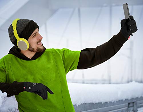 coskefy Touch Screen Gloves Thermal Gloves Windproof Anti-slip Cycling Gloves Winter Running Gloves for Men Women Biking Walking Riding Sports