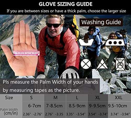 BIKINGMOREOK Winter Gloves for Men Women,-10°F 3M Thinsulate Thermal Gloves Coldproof Touchscreen Warm Gloves,Anti-Slip Road Bike Cycling Gloves-Hemp Grey-M