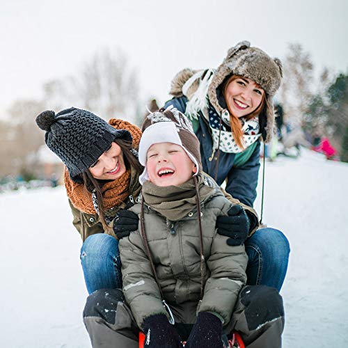 coskefy Winter Knit Gloves Touchscreen Gloves Thermal Wool Lined Texting Gloves Running Gloves for Men Women