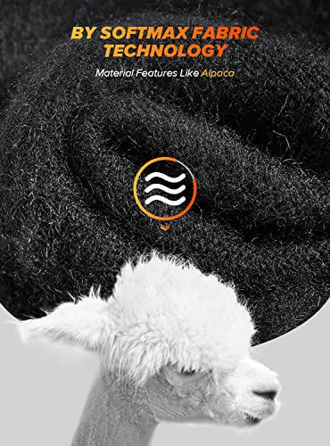 Thermal Gloves, Christmas Gifts Touch Screen Glove Men Women - Anti-Slip Grip Elastic Cuff - Warm Lining - Stretchy Material - Winter Windproof Glove for Outdoor Driving Typing Phone - Black L