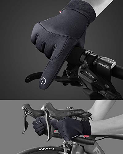 coskefy Winter Gloves, Thermal Touch Screen Gloves Running Gloves Cycling Gloves Warm Liners for Men Women Walking Riding
