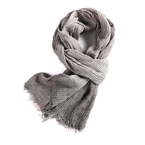 SUMEIKE Warm Black Winter Cotton Scarf For Men Women Unisex Grey
