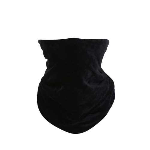 Snoods for Men Women, Neck Warmer Men, Heated Scarf, Mens Snood, Winter Ski Mask, Outdoor Sports Face Covers, Thermal Fleece Snoods for Men, Scarf for Men, Unisex Neck Warmer Windproof (1, Black)
