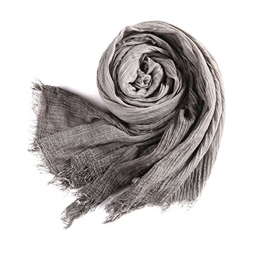 SUMEIKE Warm Black Winter Cotton Scarf For Men Women Unisex Grey