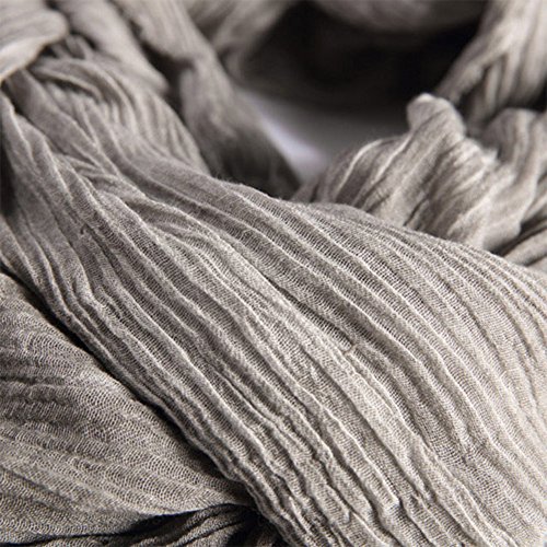 SUMEIKE Warm Black Winter Cotton Scarf For Men Women Unisex Grey