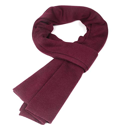 Cashmere Feel Scarves for Men - Men's Scarf Winter Soft Warm - Mens Scarfs Wool Solid Burgandy