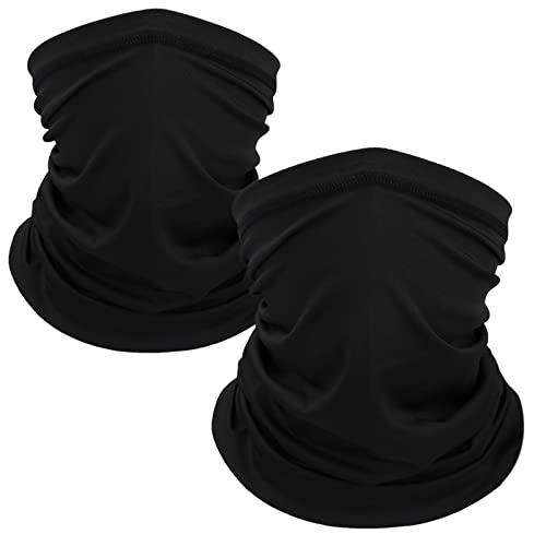 Sibba Masks Neck Face Gaiter 2 Pieces Winter Coverings Warmer Scarf Bandanas Head Black Multifunctional Headwear Hats Novelty Anime Breathable Sun Mask Sports Outdoors Recreation Clothing Men