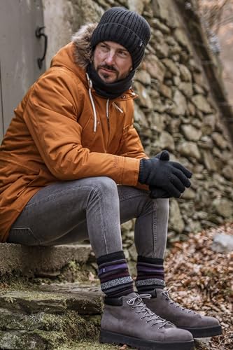 HEAT HOLDERS - Men's Thermal Winter Neck Warmer - 2.6 tog - One size (One Size, Black)