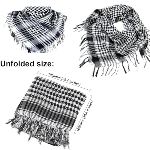 testlili Desert Shemagh Scarf effiyeh Scarf Men,Palestine Arafat Scarf Stylish & versatile fashion scarf for Men & Women of All Ages