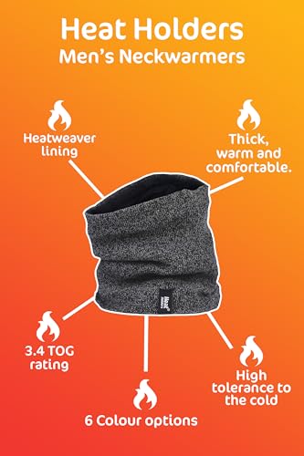 HEAT HOLDERS - Men's Thermal Winter Neck Warmer - 2.6 tog - One size (One Size, Black)