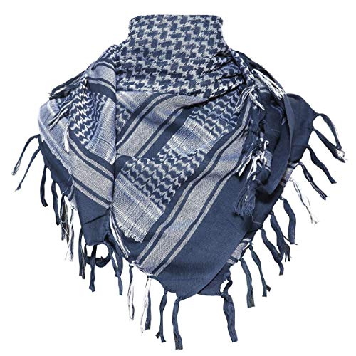 ECOMBOS Shemagh Scarf - Men Arab Head Scarf 100% Cotton Military Tactical Desert Keffiyeh Head Neck Wrap