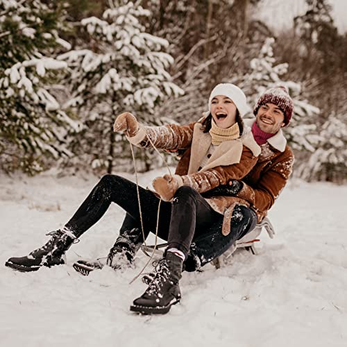 HGDGears Neck Warmer Windproof Thermal Knitted Snood Scarf for Men Women Thick Winter Cold Weather Knitted Circle Scarf for Outdoor Sports(Wine)