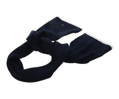 Tommy Hilfiger Men's Block Flag Scarf Scarves, Space Blue/Cashmere Creme, One Size