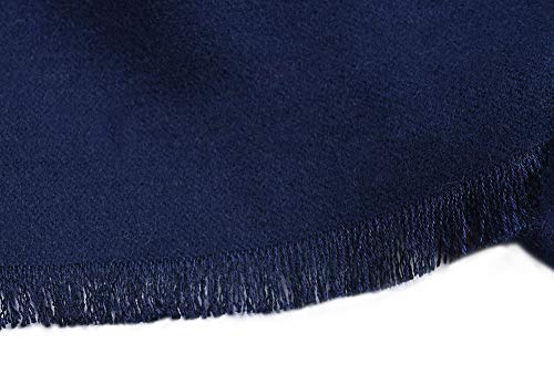 FAIRYGATE Mens Scarfs Classic Cashmere Warm Long Winter Boys Scarf Dark Blue Oversized Scarves 12227