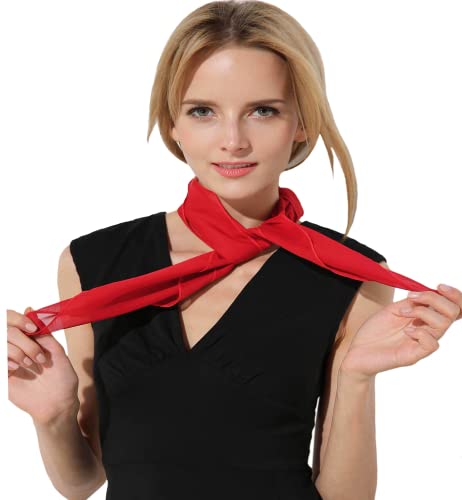 French Artist and Mime Men Red Scarves from the 1950s 26"x26"