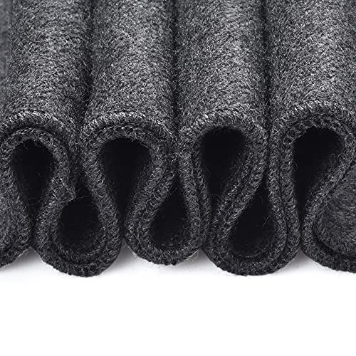 Koeie Men Winter Cashmere Scarf Thick Warm Wool Men's Scarves For Autumn Winter (Black & Grey)
