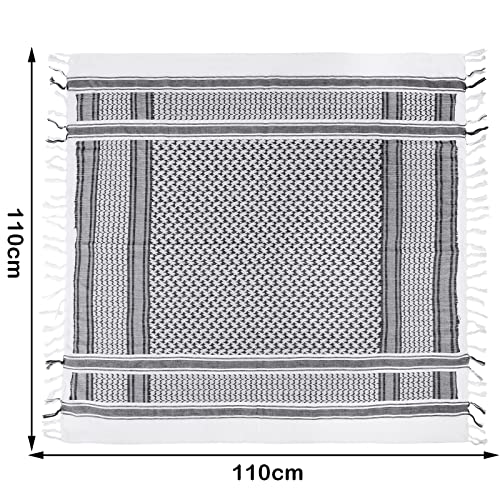 Chalier Fashion Shemagh Scarf Men/Women 100% Cotton Military Mens keffiyeh Scarf Tactical Desert Arab Scarf for Men,Yasser Arafat kufiya scarf Many Colours