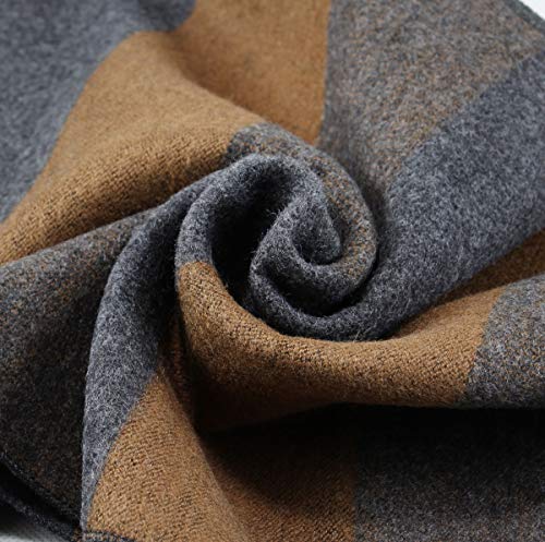 Ueither Men's Soft and Cosy Tartan Check Scarf Long Warm Lightweight Winter Scarf Scarves (180cm x 30cm, Color 23)
