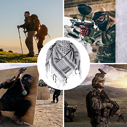 Chalier Fashion Shemagh Scarf Men/Women 100% Cotton Military Mens keffiyeh Scarf Tactical Desert Arab Scarf for Men,Yasser Arafat kufiya scarf Many Colours