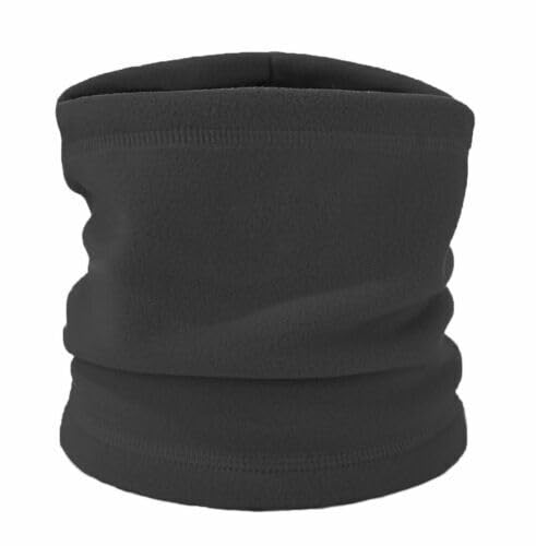 SUFFUSE Neck Warmer Scarf Snood Men Winter Thick Fleece Thermal Windproof Balaclava Mask Hat Neck Gaiter Tube For Mens Women Black