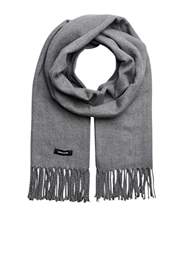Jack & Jones Men's Jacsolid Woven Noos Scarf, Grey, One Size UK