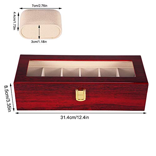 Watch Display Storage Box Jewelry Collection Case Organiser Holder for Men Wooden