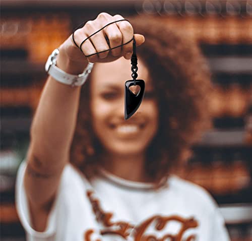 XIANNVXI Wolf Tooth Necklaces for Men Women Healing Crystals Pendant Necklaces Obsidian Crystal Necklaces Adjustable Rope Gemstone Reiki Jewellery