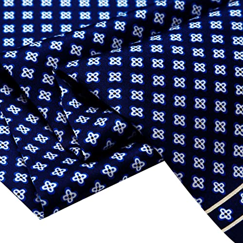 LONXU Fashion Mens 100% Silk Long Scarf/Cravat Scarives Double Layer_Fits All Seasons