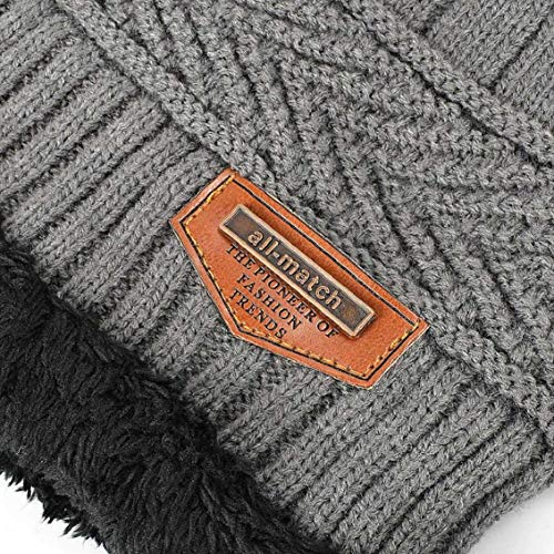 heekpek Scarf and Hat Set Unisex For Winter Knitted Beanie Hat and Circle Scarf For Ski and Outdoor Sports