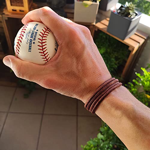 LOCAL LEAGUE Mens Leather Bracelet SURF PATROL AUSTRALIA - Fully Adjustable - NATURAL BROWN Multilayer Cord Surfer Wristband for Men Distressed Rope Festival Vacation BEACH Party, Boyfriend