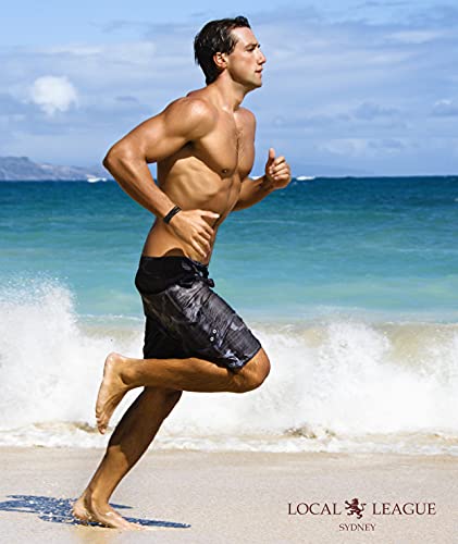 LOCAL LEAGUE Mens Leather Bracelet SURF PATROL AUSTRALIA - Fully Adjustable - NATURAL BROWN Multilayer Cord Surfer Wristband for Men Distressed Rope Festival Vacation BEACH Party, Boyfriend