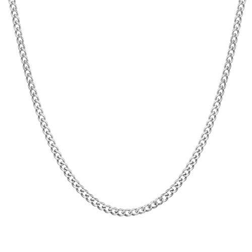 Philip Jones Men's 6mm Stainless Steel 18 Inch Curb Chain Necklace