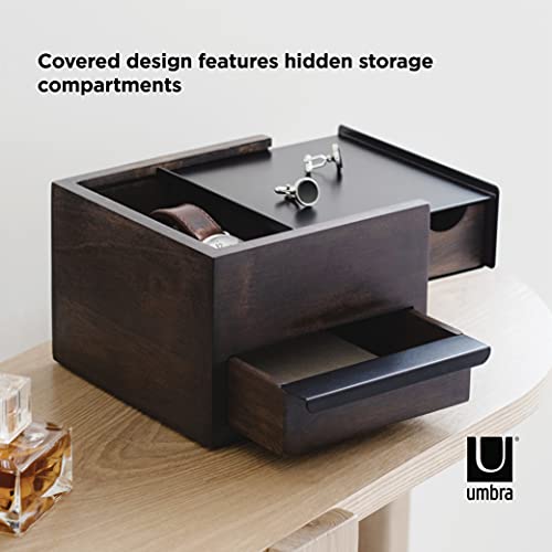 Umbra Mini Stowit Jewelery Box, Walnut/Black