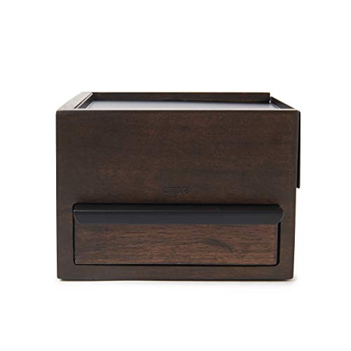 Umbra Mini Stowit Jewelery Box, Walnut/Black