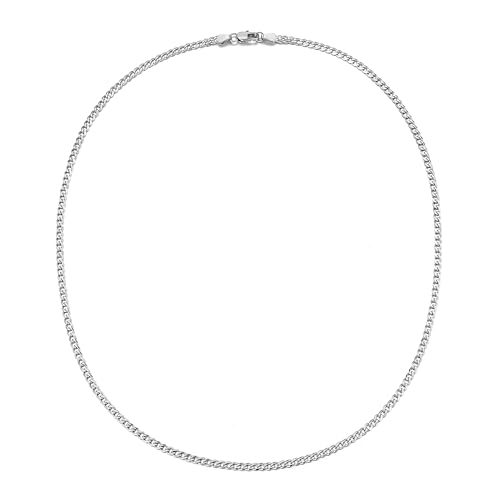 Philip Jones Men's 3mm Stainless Steel 20 Inch Curb Chain Necklace