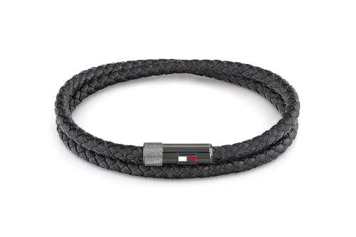 Tommy Hilfiger Jewelry Men's Leather Bracelet Black - 2790262S