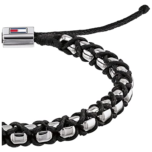 Tommy Hilfiger Jewelry Men's Cord & Chain Bracelet Black - 2790182
