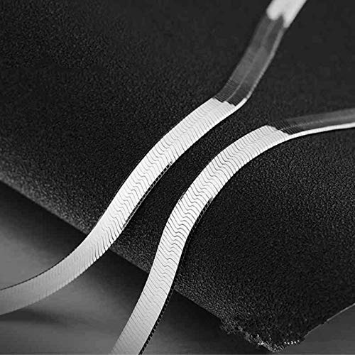 925 Silver Necklace 4MM Snake Chain Men Women Couple Sterling Silver Jewelry Blade Chain