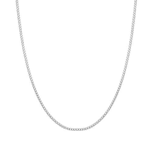 Philip Jones Men's 3mm Stainless Steel 20 Inch Curb Chain Necklace