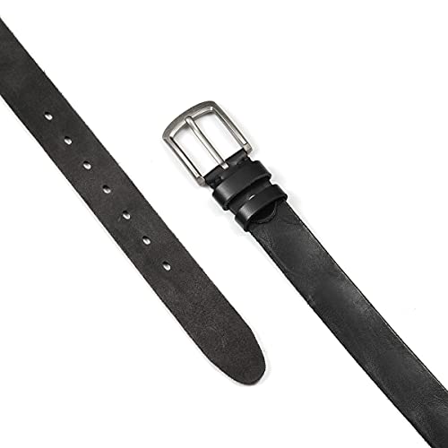 BELTER Leather Belt Mens Belts Jeans Casual Dress Full Grain Leather Big and Tall Size Available with Gift Box (38"-40" Waist, Black)