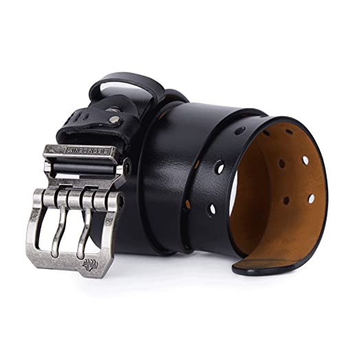 BISON SPIRIT Men's Belt Leather Waistband Casual Alloy Buckle fashion Belts.